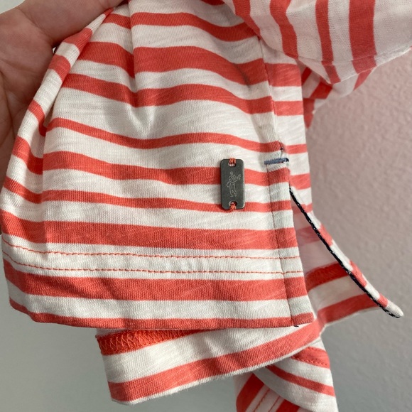 Ashworth • Sea Coral Striped Buttoned Golf Polo Shirt NWT - Picture 6 of 15